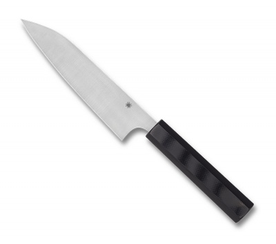 Spyderco Wakiita Bunka Bocho Kitchen Cutlery Solid Black G-10 BD1N